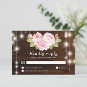 ウッド素朴バラ結婚ズ 出欠カード (スタンド正面)