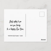 ウッド素朴バレンタインデーLOVEハートフォトカード ポストカード (裏面)