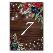 ウッド素朴バーガンディフローラライトウッド7 テーブルナンバー (裏面)