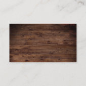 ウッド素朴バーガンディフローララ結婚イト エンクロージャーカード (裏面)