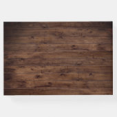 ウッド素朴バーガンディフローララ結婚イト ゲストブック (裏面)