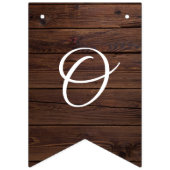 ウッド素朴バーガンディフローララ結婚イト バンティングフラッグ (第3の旗)