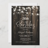 ウッド素朴バースデーパーティー 招待状 (正面)