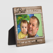 ウッド素朴バ最高のバEver Grandpa写真 フォトプラーク (正面)