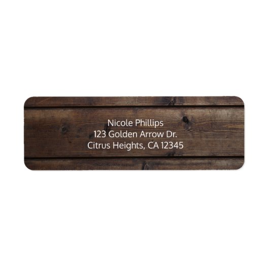 ウッド素朴バ結婚ンズブライダルパーティ招待状 ラベル (正面)