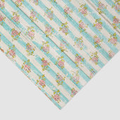 ウッド素朴パステルブルーフローラシャビーコテージシック 薄葉紙 (詳細)