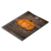 ウッド素朴パンプキンカントリーハロウィーン秋秋 ノートブック (左側)