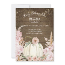 ウッド素朴パンプキンパンパスグラスピンクガールベビー