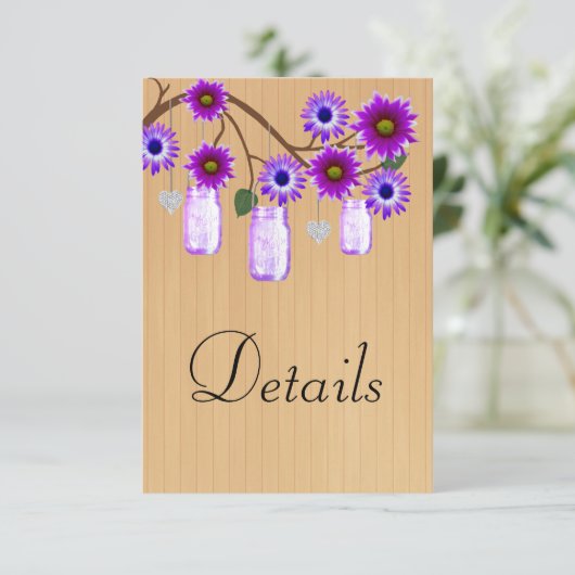 ウッド素朴パープルフローラメーソンジャース詳細 エンクロージャーカード (スタンド正面)