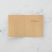 ウッド素朴パープルフローラ蝶ありがとう カード (内部)