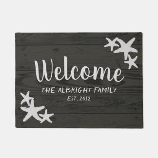 ウッド素朴ヒトベルーガググレー ドアマット