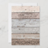 ウッド素朴ビーチパームツリーウェディング招待 招待状 (裏面)