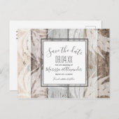 ウッド素朴ビーチパームツリーザデイト 案内ポストカード (正面/裏面)