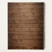 ウッド素朴ピンクのフローラストリングライトライ結婚ス プランナー手帳 (裏面)