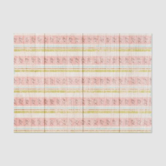 ウッド素朴ピンクシャビーコテージシックティーパーティー 薄葉紙 (正面)