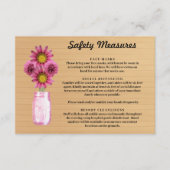 ウッド素朴ピンクフローラメイスンジャー安全対策 エンクロージャーカード (正面)