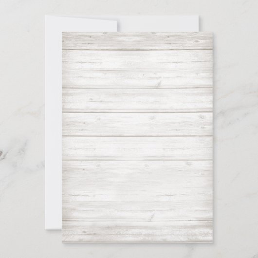 ウッド素朴ピンクメイソンジャール枝女子ベビーシャワー 招待状 (裏面)