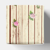 ウッド素朴ピンクローズストライプのフローラお願いボックス フェイバーボックス (上部)