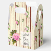 ウッド素朴ピンクローズストライプのフローラお願いボックス フェイバーボックス (オープン)
