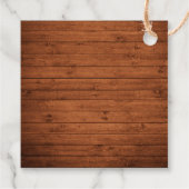 ウッド素朴ピンク赤面フローラ結婚ズ・サンキュー フェイバータグ (裏面)