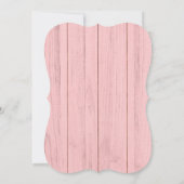 ウッド素朴ピンク&グリーンカスタム時代の誕生日パーティー 招待状 (裏面)