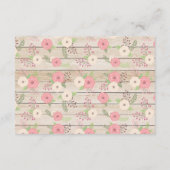 ウッド素朴ピンク&タンフローラの結婚詳細カード エンクロージャーカード (裏面)