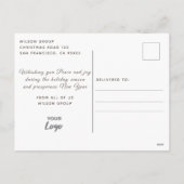 ウッド素朴ピース&ジョイのロ企業のゴ シーズンポストカード (裏面)