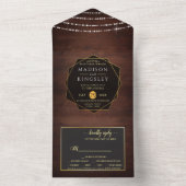 ウッド素朴ファブオールインワン招待状 オールインワン招待状 (内側)