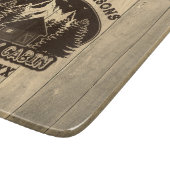 ウッド素朴ファミリーキャビン懇親会デコールブラウンネーム カッティングボード (角)