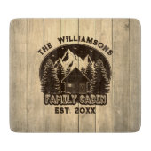 ウッド素朴ファミリーキャビン懇親会デコールブラウンネーム カッティングボード (正面)