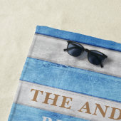 ウッド素朴ファミリービーチハウス航海のストライプ ビーチタオル (インサイチュ)