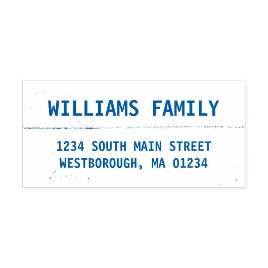 ウッド素朴ファミリー名カスタム差出人住所 セルフインキングスタンプ (デザイン)