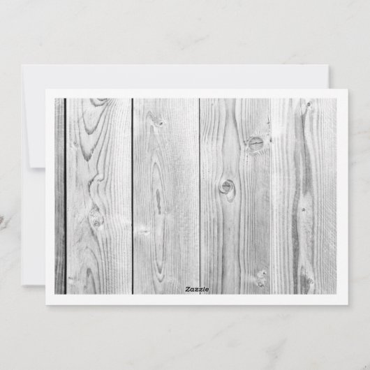 ウッド素朴ファミリー2枚の写真クリスマスコラージュ シーズンカード (裏面)