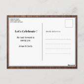 ウッド素朴ファーザーズデイBBQ招待状 ポストカード (裏面)