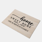 ウッド素朴ファームハウスカスタム ドアマット (アングル)