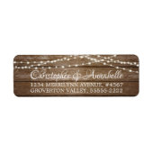 ウッド素朴フェアリーのストリングラ結婚イト ラベル (正面)