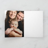 ウッド素朴フェアリーのライトファミリー名ホリデーフォト カード (内部)