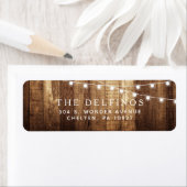 ウッド素朴フェアリーライトカスタム差出人住所 ラベル (インサイチュ)