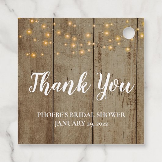 ウッド素朴フェイクカントリーブライダルシャワー フェイバータグ (裏面)