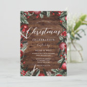 ウッド素朴フェスティバルリースホリデークリスマスパーティー 招待状 (スタンド正面)
