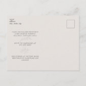 ウッド素朴フォトニュートラルブライダルシャワー インビテーションポストカード (裏面)