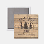 ウッド素朴フォレストツリーズバケーションレンタルプロモーション マグネット (正面/裏面)