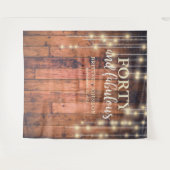 ウッド素朴フォーティファブラス誕生日 タペストリー (正面(横))