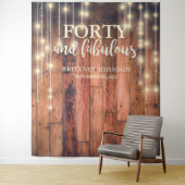 ウッド素朴フォーティファブラス誕生日 タペストリー (インサイチュ)