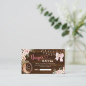 ウッド素朴フローラおむつラッフルカード エンクロージャーカード (スタンド正面)