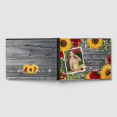 ウッド素朴フローラひまわりバラキンセアニェラ ゲストブック (全面)