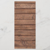 ウッド素朴フローラカスケードモノグラ結婚ムのディナー メニュー (裏面)