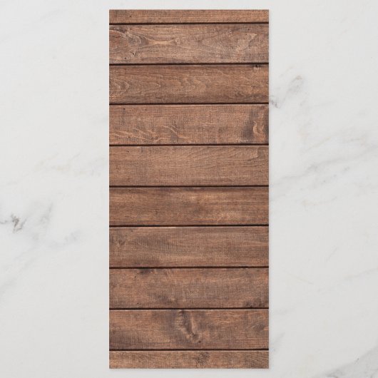 ウッド素朴フローラカスケードモノグラ結婚ムのディナー メニュー (裏面)