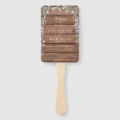 ウッド素朴フローラカスケード結婚式 プログラム ハンドファン (正面)