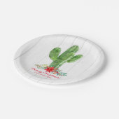 ウッド素朴フローラサボスクリスマス ペーパープレート (アングル)